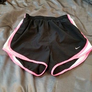 Small Nike black with hot pink trim shorts